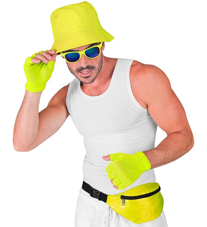 Neon Yellow Sequin Belt Bag