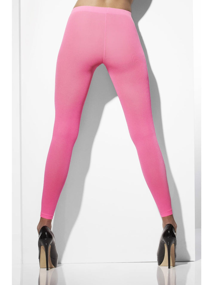 Opaque Footless Tights Adult Neon Pink