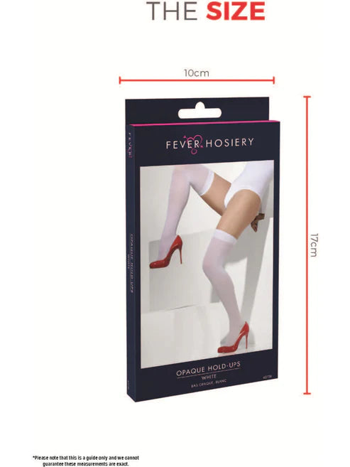 Opaque Hold Ups Adult White Festive Party Costume Accessory 6