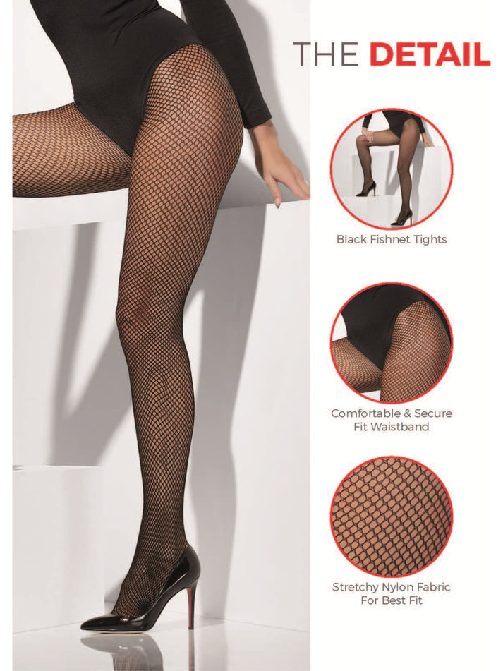 Fishnet Tights Adult Black Fantasy Costume Accessory