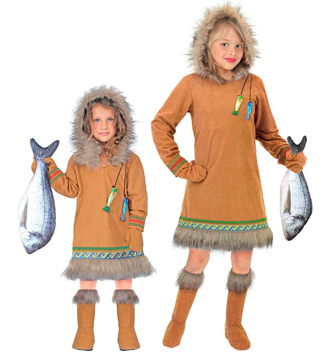 Eskimo  Hooded Dress, Gloves, Boot Covers 