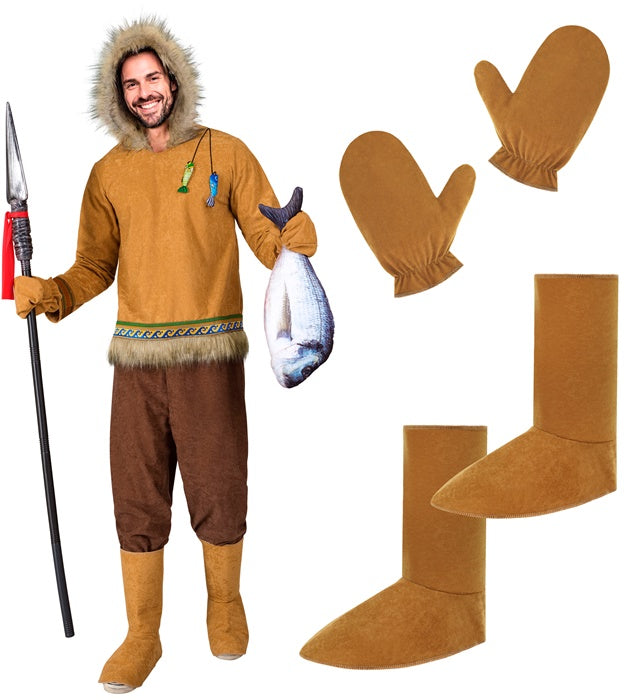 Eskimo  Hooded Coat, Pants, Gloves, Boot Covers 