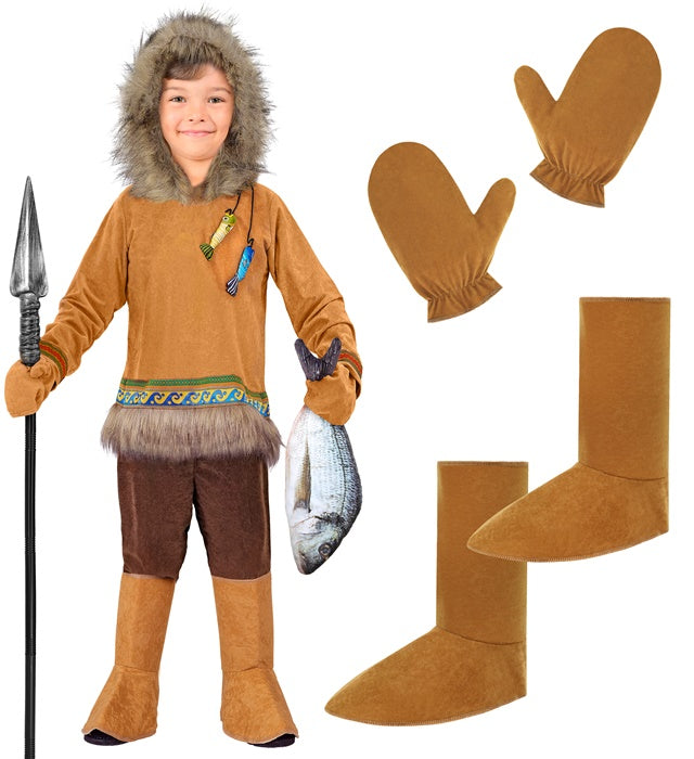 Eskimo  Hooded Coat, Pants, Gloves, Boot Covers 