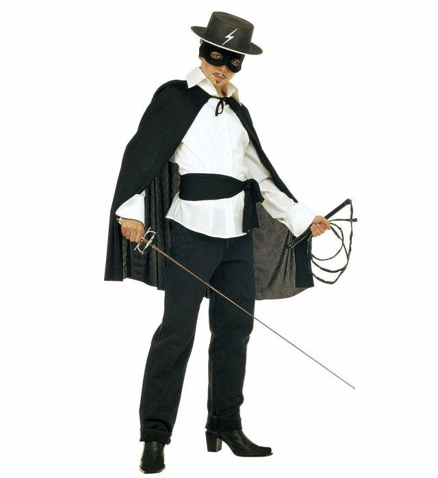 Masked Bandit Hero Dress-Up Set  Cape, Hat, Eyemask, Waist Sash 