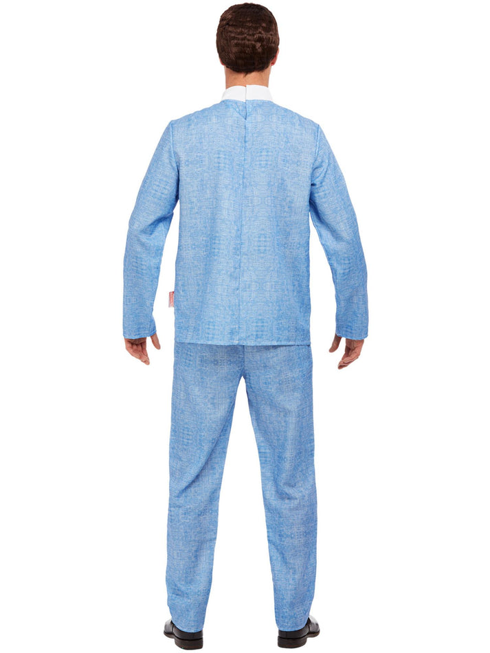 Thunderbirds Brains Costume Adult Blue Jacket Trousers Wig and Glasses 3