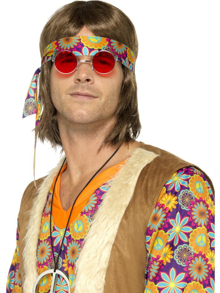 Hippie Specs Adult Red Dress Up Costume Accessory 2