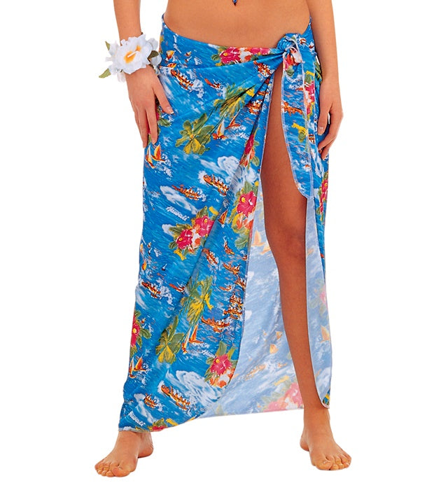 Hawaiian Pareo Light Blue