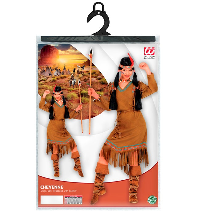 Cheyenne  Dress, Belt, Headband With Feather 