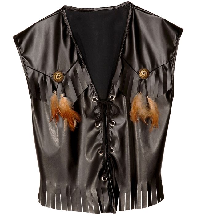 Leather Look Cowboy  Vest 