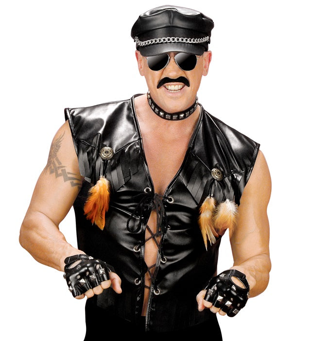 Leather Look Cowboy  Vest 