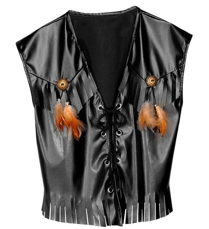 Leather Look Cowboy  Vest 