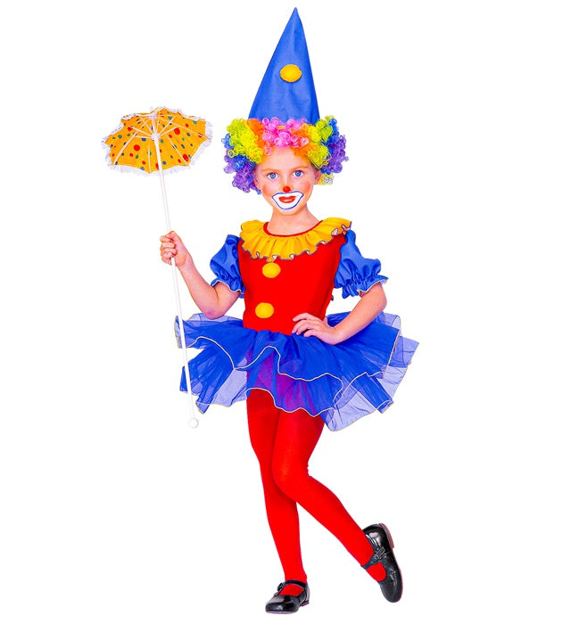 Ballerina Clown  Leotard With Tutu, Hat 