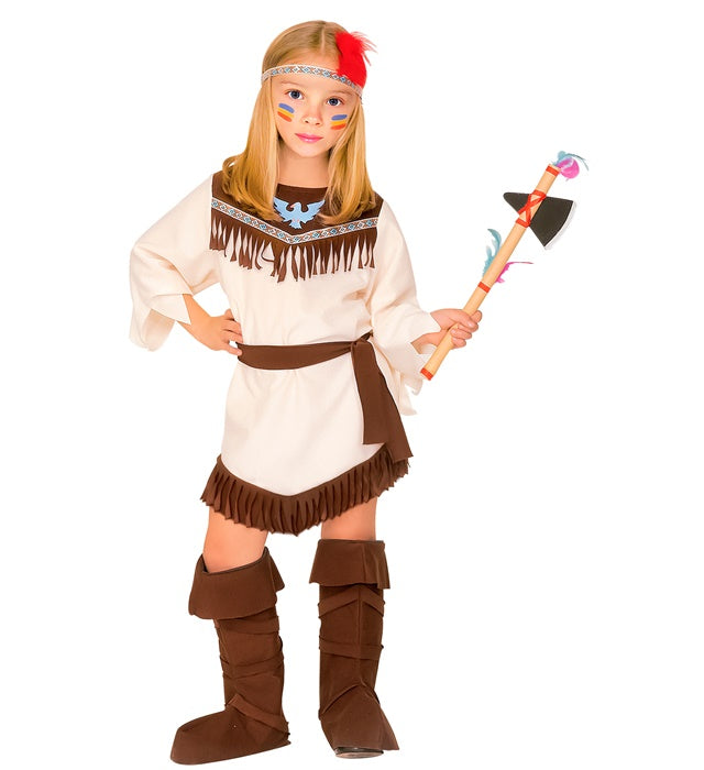 Indian Girl  Dress, Belt, Headband, Boot Covers 