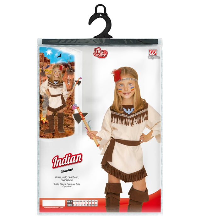 Indian Girl  Dress, Belt, Headband, Boot Covers 