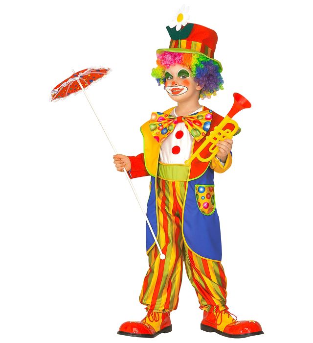Clown  Jumpsuit, Coat, Bow Tie, Hat 