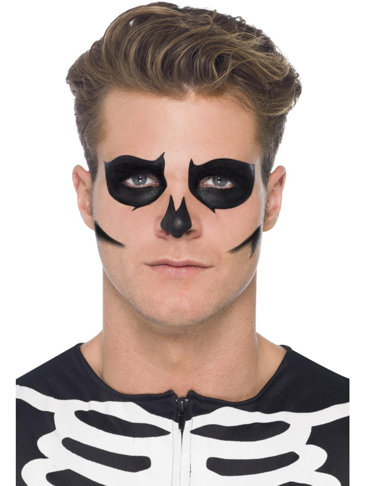 Glow In The Dark Skeleton Kit 3 Colour Facepaints GID Sachet Crayon Sponge Brush