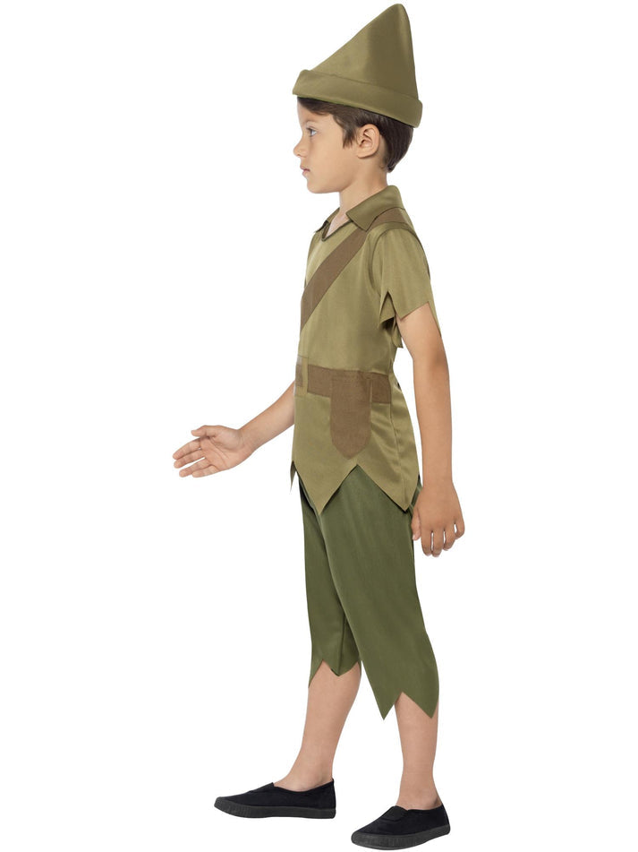 Robin Hood Costume Kids Green Hat Top and Trousers 2