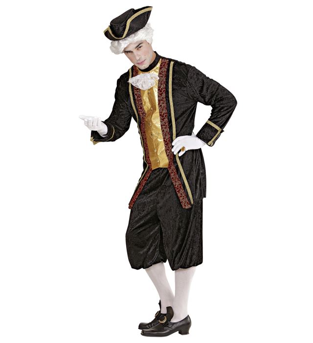 Venetian Nobleman  Coat With Jabot, Pants, Hat 