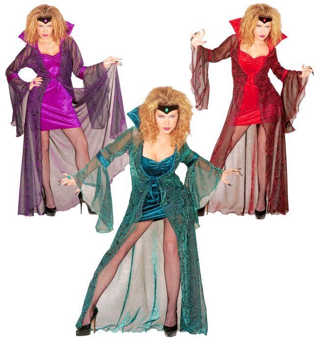 Mystic Mistress 3 Colors Ass.  Dress, Robe, Headband With Gem 