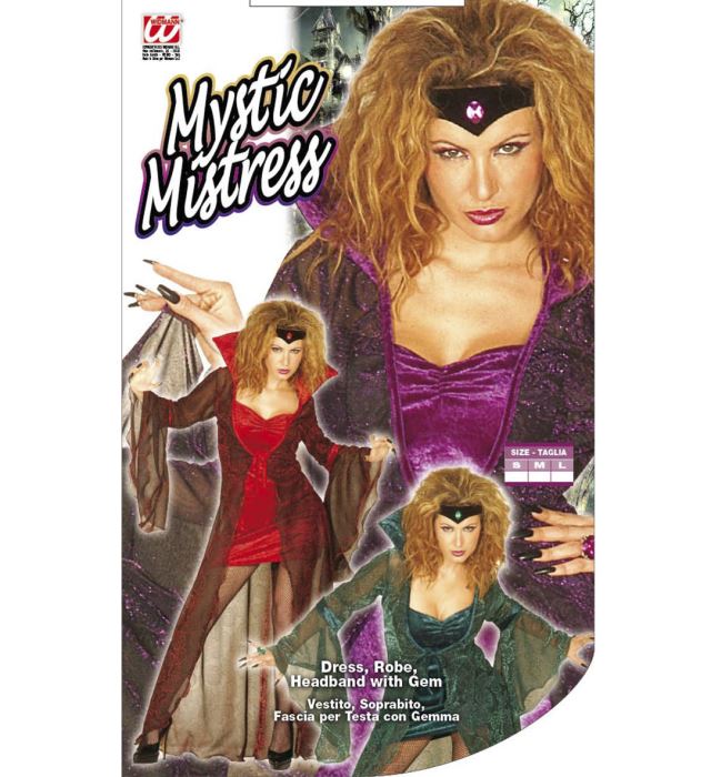 Mystic Mistress 3 Colors Ass.  Dress, Robe, Headband With Gem 