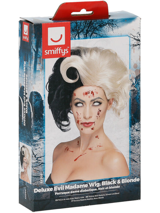 Evil Madame Wig Adult Black Blonde Costume Hair 2