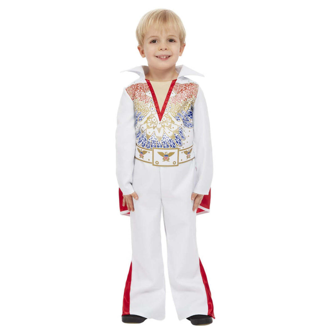 Elvis Presley King of Rock Toddler Costume Red White Jumpsuit 1