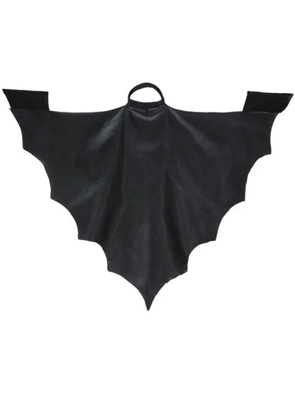 Kids Vampire Bat Wings Black High Collar with Attached Gloves Velcro Neck 5