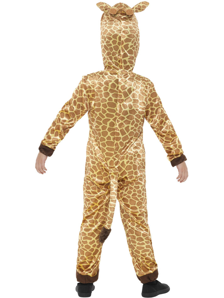 Giraffe Costume Kids Brown with Hooded Jumpsuit and Tail