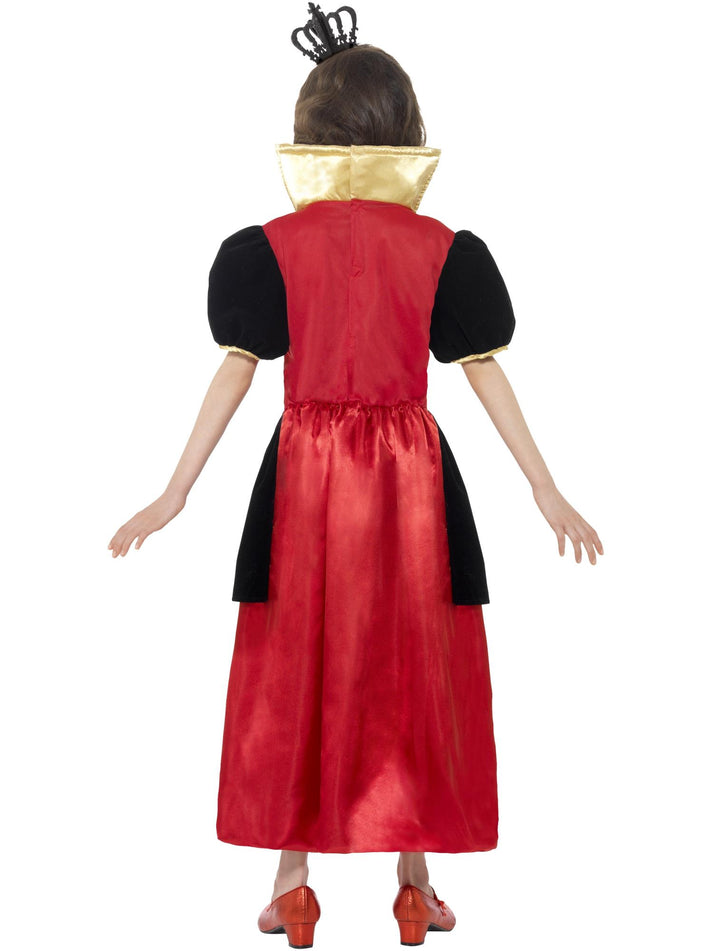 Miss Hearts Costume Kids Red Dress And 3D Felt Crown