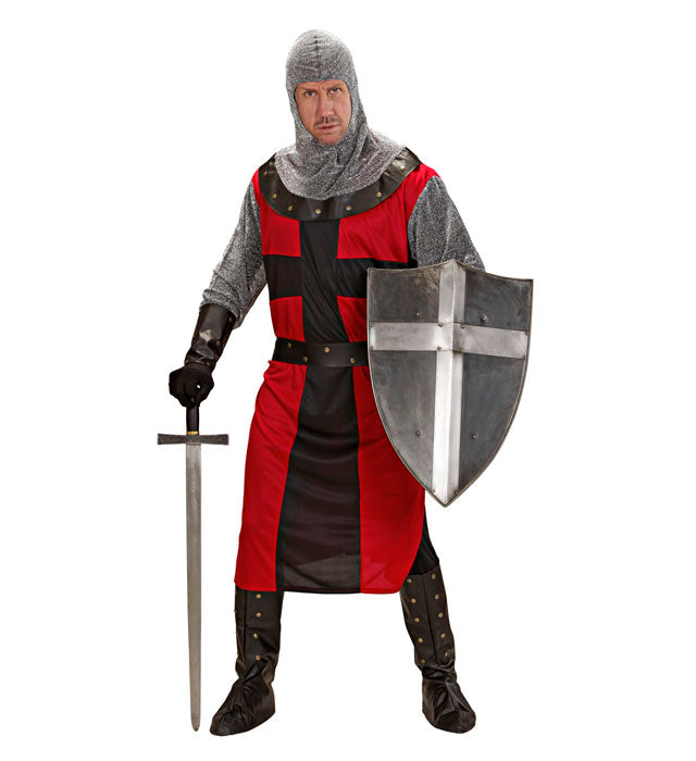 Dark Age Knight  Long Coat, Belt, Armbands, Helmet, Boot Covers 