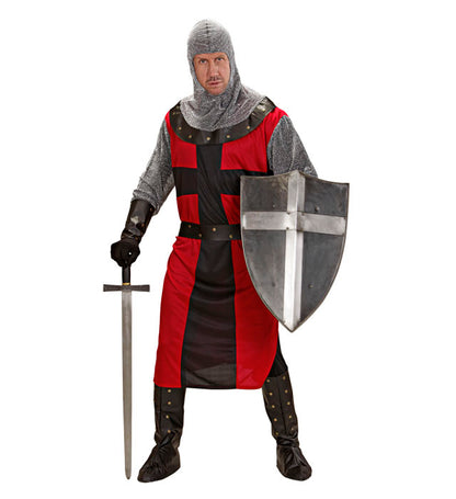 Dark Age Knight  Long Coat, Belt, Armbands, Helmet, Boot Covers 