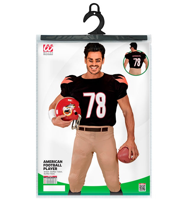 American Football Player  Stretch Stuffed T-Shirt, Stuffed Pants 