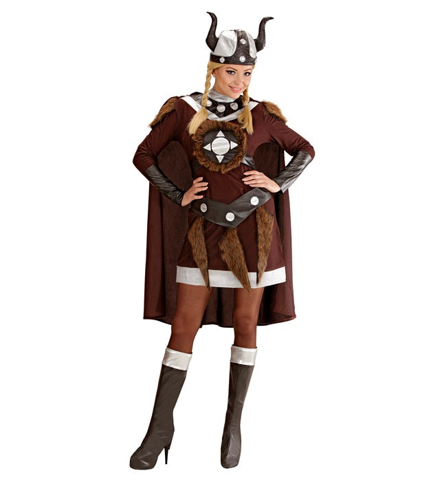 Viking Viktoria  Dress, Belt, Helmet, Boot Covers, Cape 
