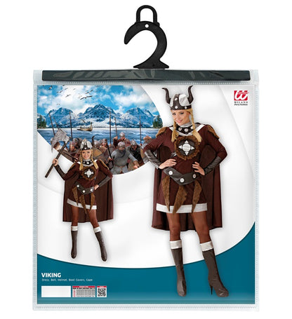 Viking Viktoria  Dress, Belt, Helmet, Boot Covers, Cape 