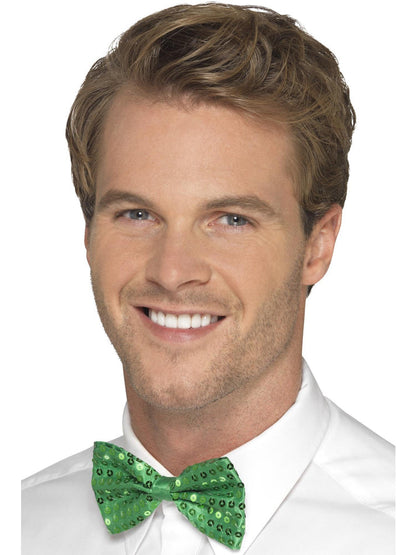 Sequin Bow Tie Green Adult Costume Accessory 3