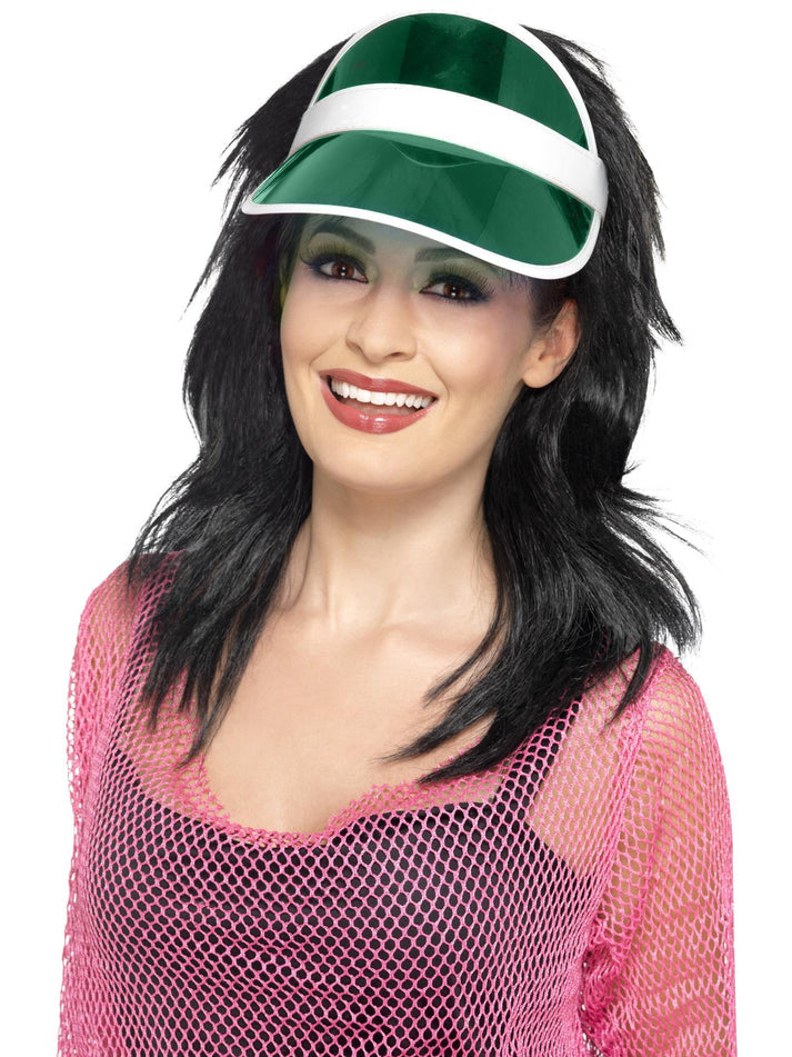 80s Sun Visor Green Adult Costume Accessory 1