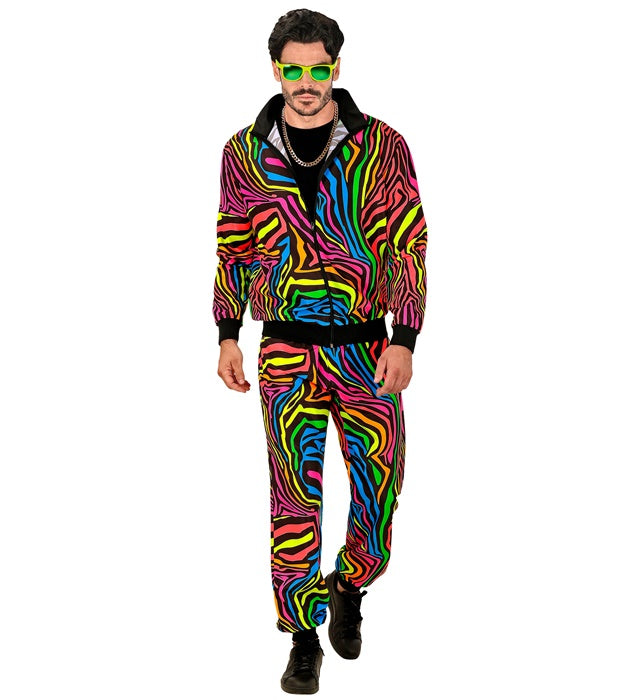 Neon Rainbow Animalier Party Fashion Tracksuit  Jacket, Pants 
