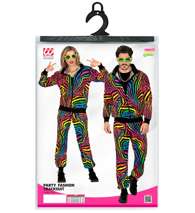 Neon Rainbow Animalier Party Fashion Tracksuit  Jacket, Pants 