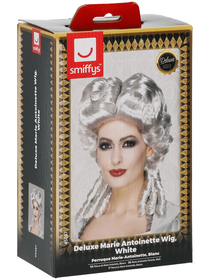 Deluxe Marie Antoinette Wig White Adult Masquerade Costume Hair