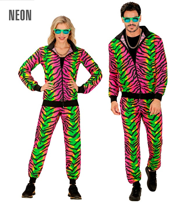 Neon Rave Animalier Party Fashion Tracksuit  Jacket, Pants 