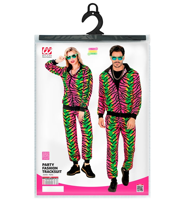 Neon Rave Animalier Party Fashion Tracksuit  Jacket, Pants 