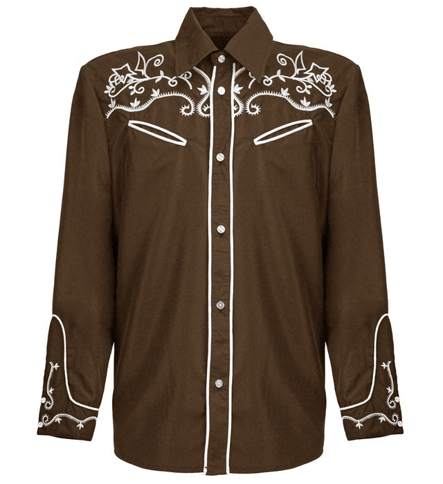 Brown Western Cowboy Shirt