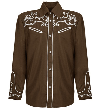 Brown Western Cowboy Shirt