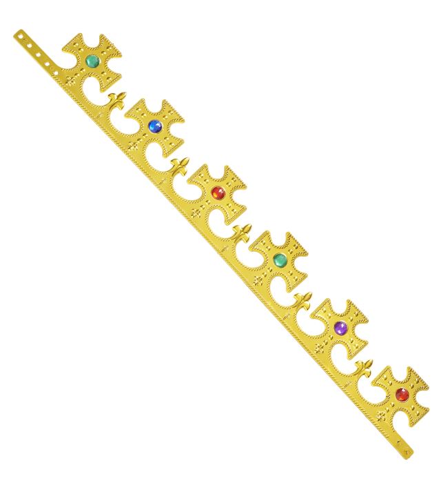 Gold King Crown With Gems