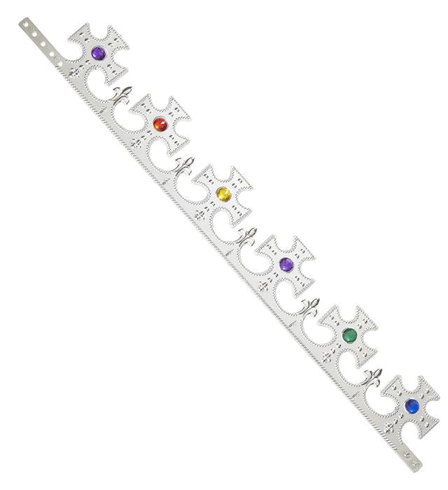 Silver King Crown With Gems
