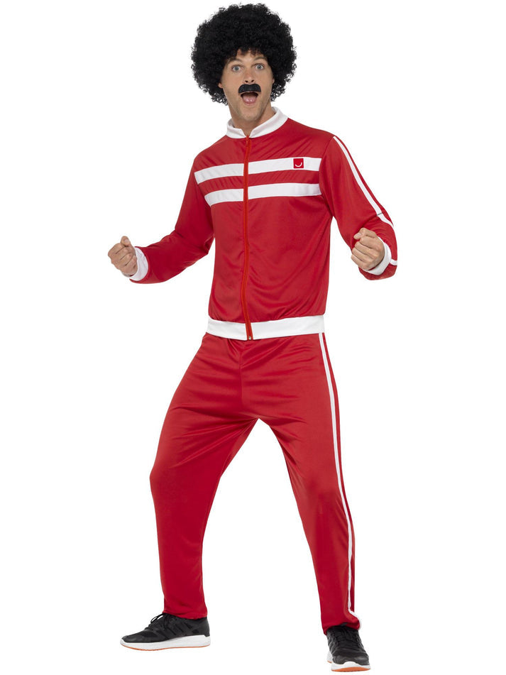 Scouser Tracksuit Adult Red White Jacket and Trousers 1