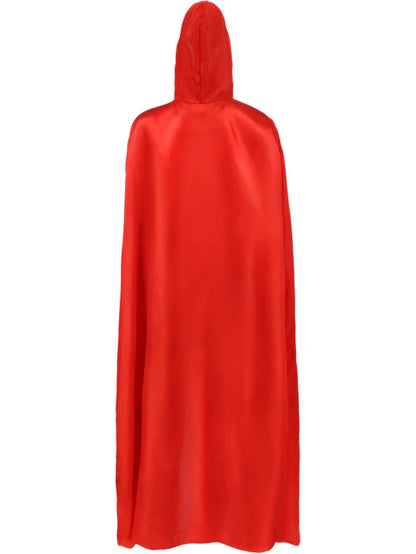 Satin Hooded Cape Adult Red Riding Hood Fairy Tale Costume Accessory 4