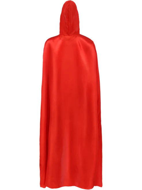 Satin Hooded Cape Adult Red Riding Hood Fairy Tale Costume Accessory