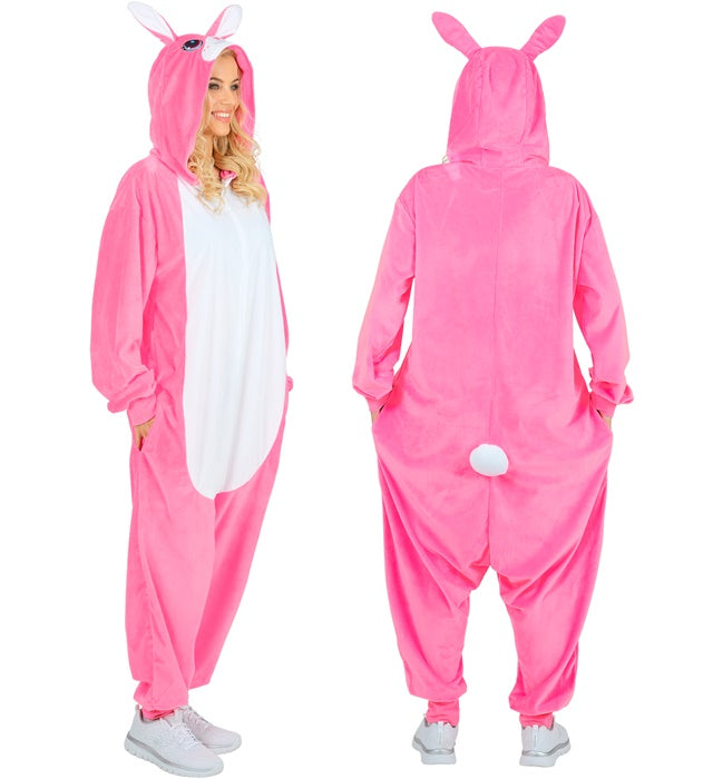 Plush Onesie Bunny  Hooded Jumpsuit 