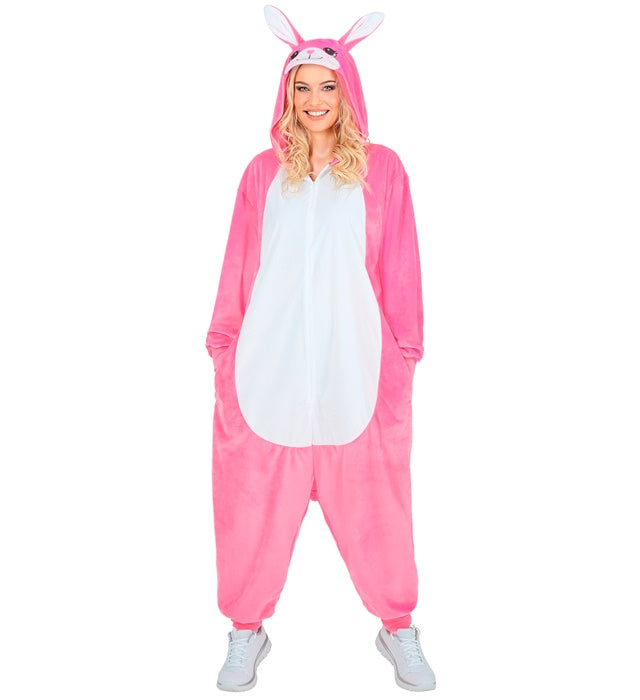 Plush Onesie Bunny  Hooded Jumpsuit 